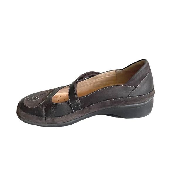FINN COMFORT Germany Leather Mary Jane Slip-On Shoes Dark Brown 7 - Picture 5 of 13
